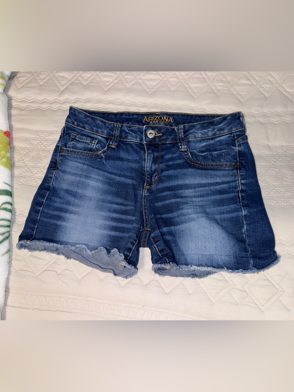Arizona Jean Company Blue Faded Denim Cutoff Shorts